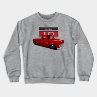 1966 Slammed Red Chevy C10 Truck Crewneck Sweatshirt